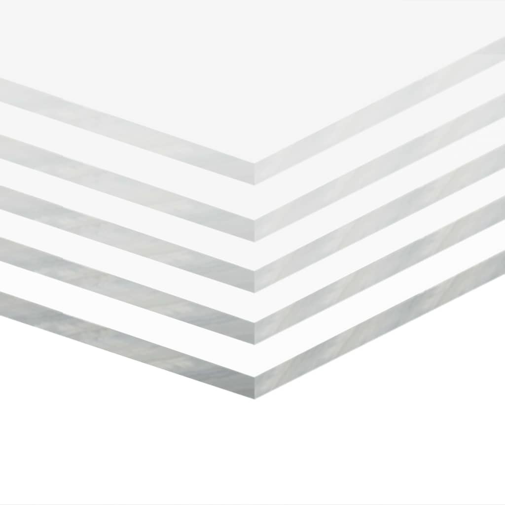 Clear Acrylic Glass Sheets 5 pcs 40x60 cm 5 mm